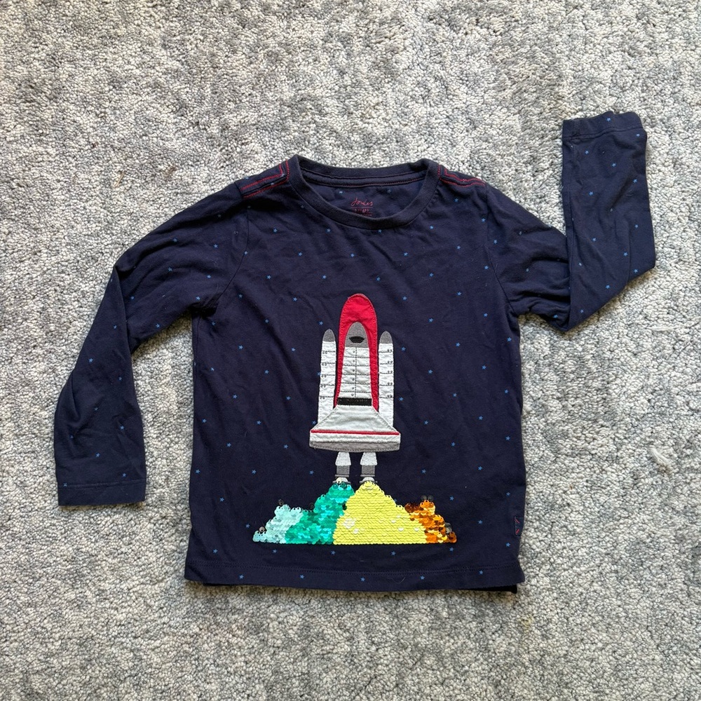 Bundle of 2 rocket themed long sleeve shirts